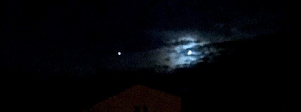 the moon and jupitar